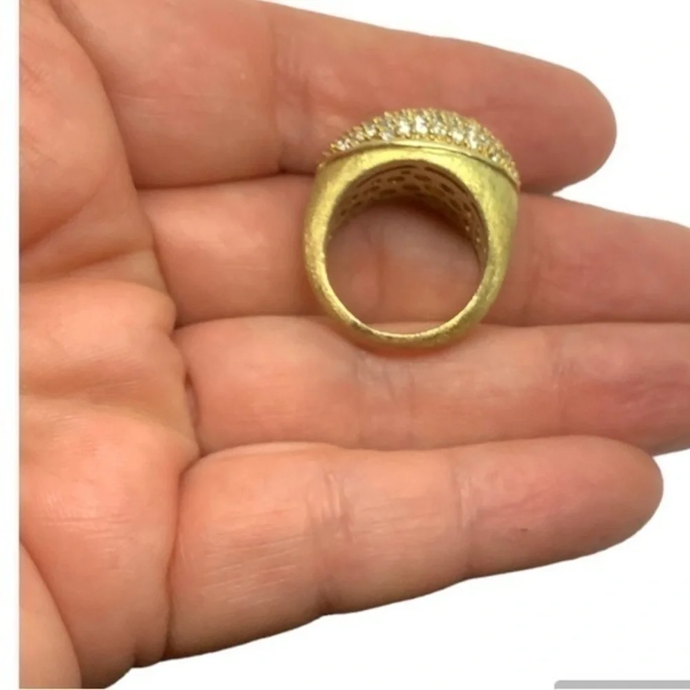 Gold over sterling silver CZ ring